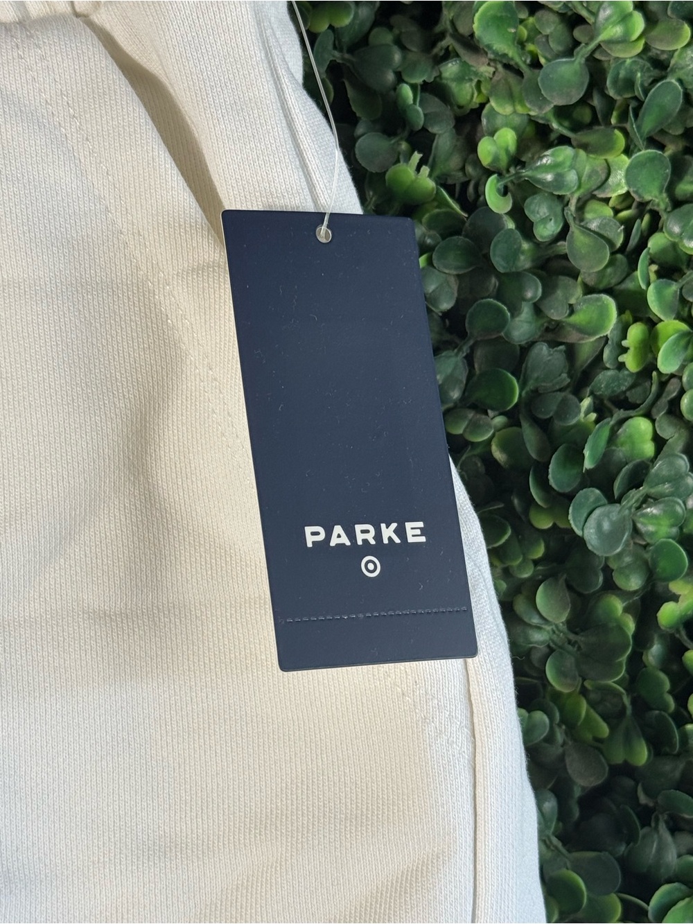 Parke x Target NWT Pull On Shorts Cream Drawstring Lounge Size L - Picture 6 of 6